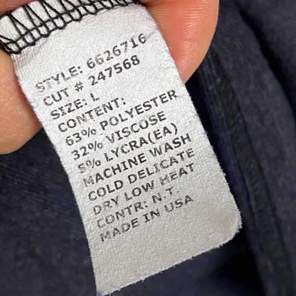 Cut Loose 3/4 Sleeve Pleated Back Knit Top Size Large Dark Gray - Picture 5 of 10